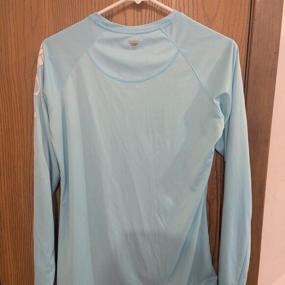 Columbia Women's PFC Tidal Tee Long Sleeve Light Blue Shirt-Size Medium - Picture 4 of 5